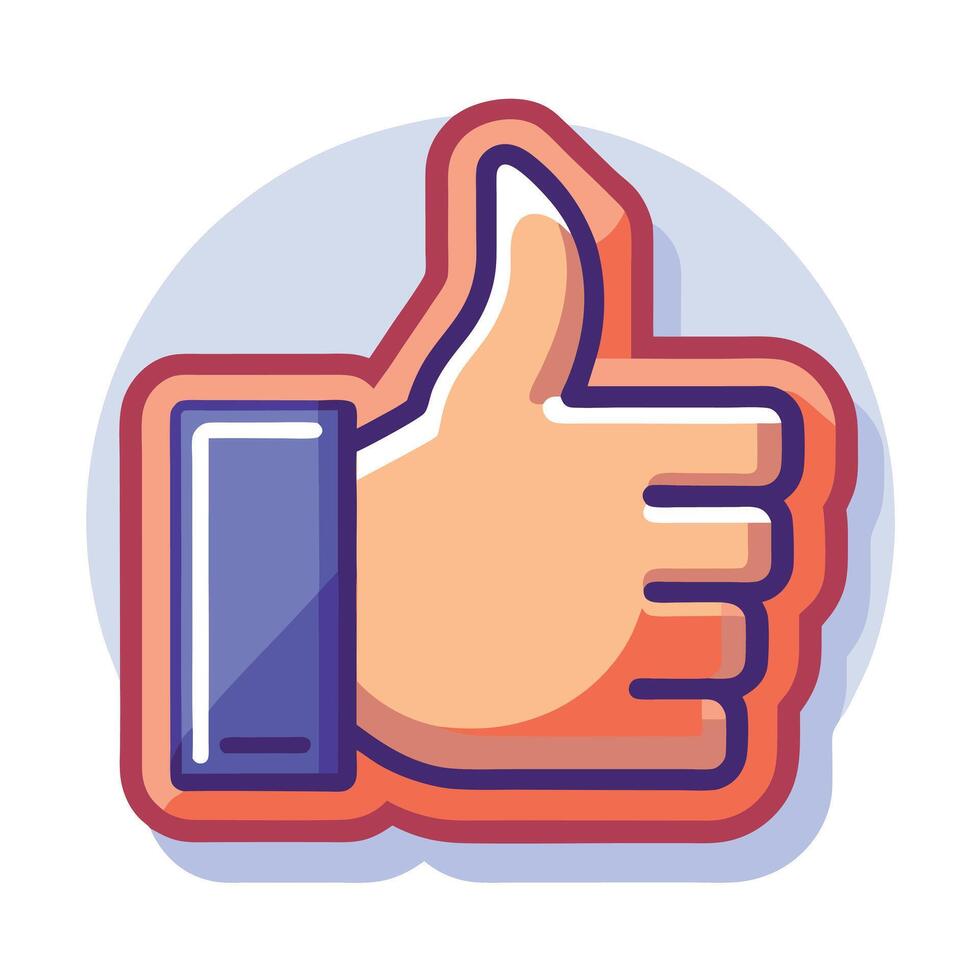 Thumbs Up Icon Modern Illustration vector
