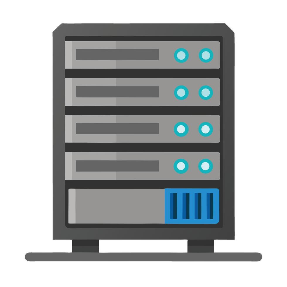 Isolated Server Flat Design Illustration vector
