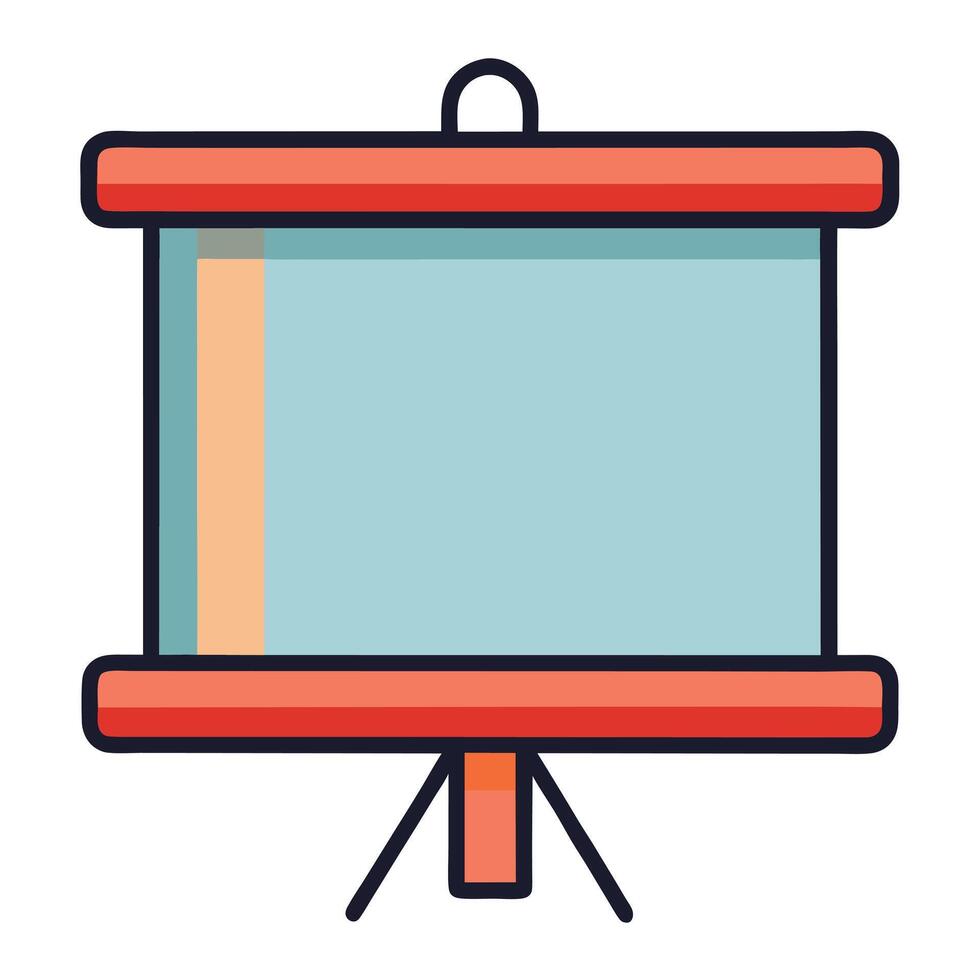 Presentation Screen Board Minimal Illustration vector
