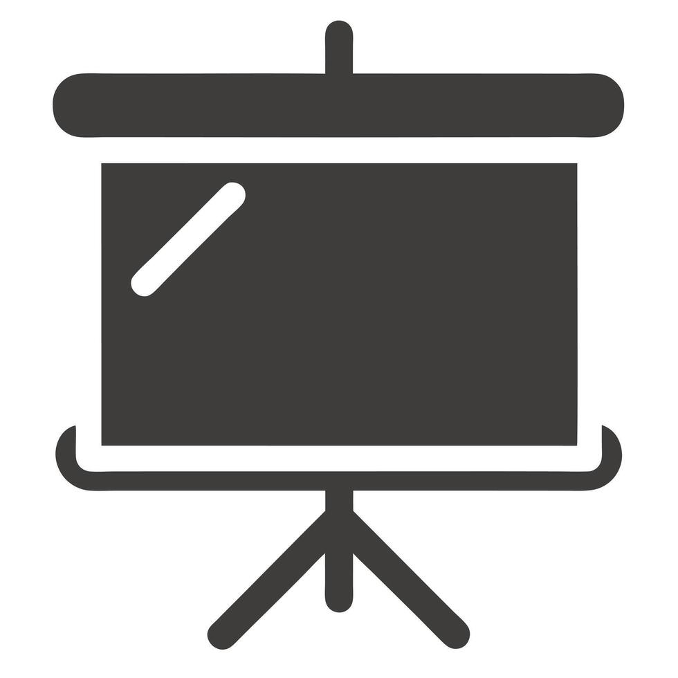 Presentation Screen Icon Flat Design vector