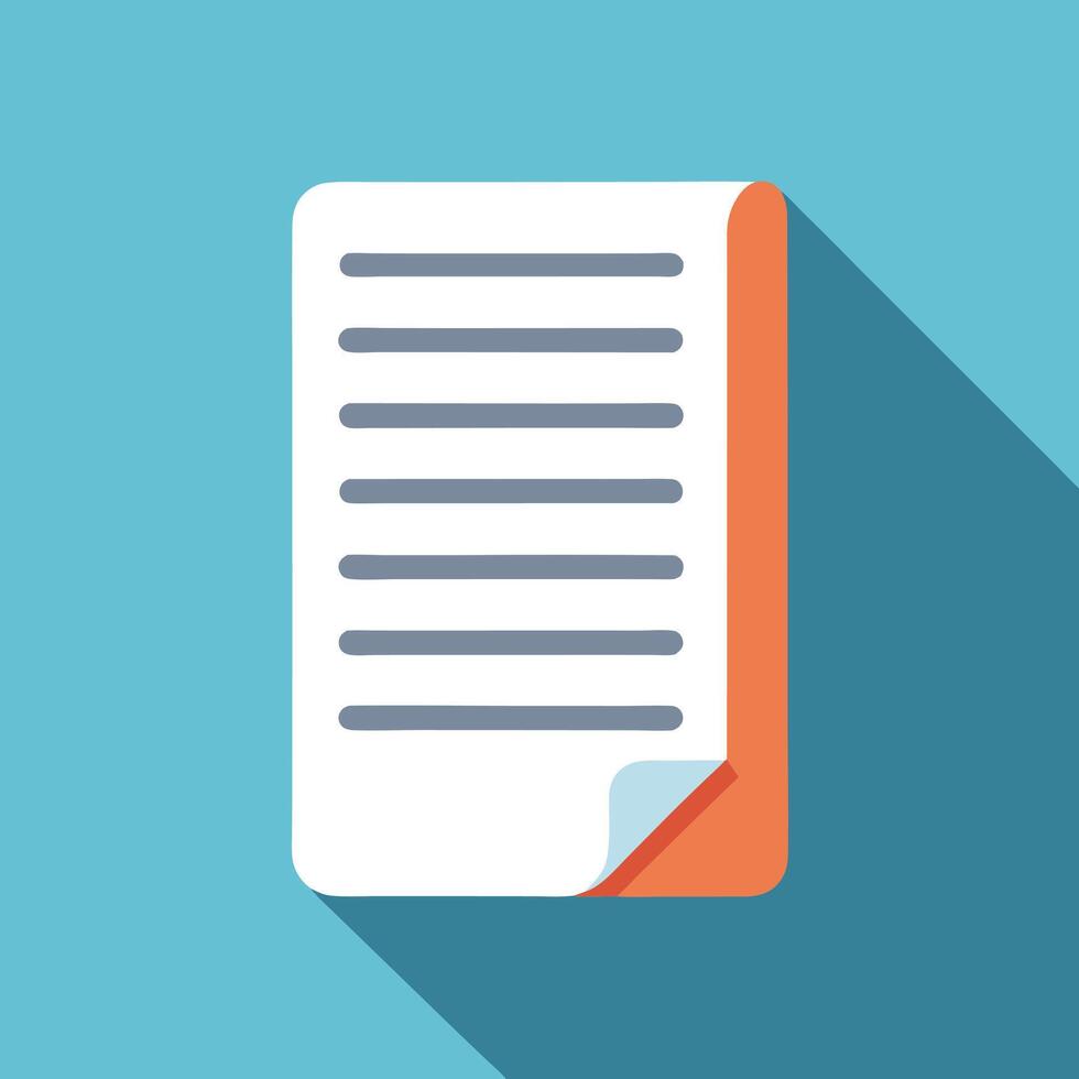 Flat Design Document Page Illustration vector