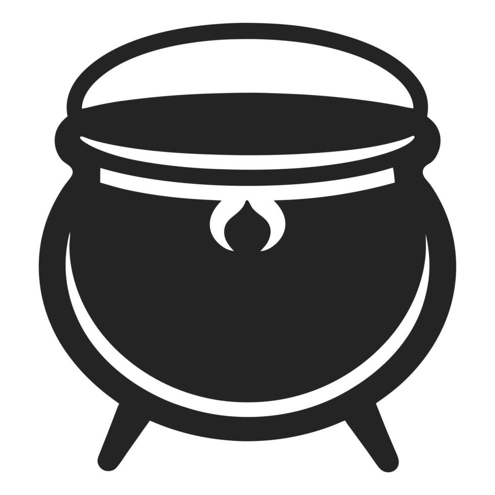 Black Cauldron Simple Graphic Element vector