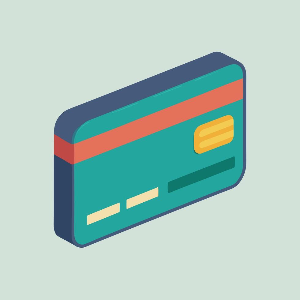 Isometric Design Of Credit Card Payment vector