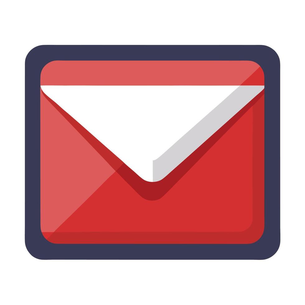 Red Email Envelope Message Design vector