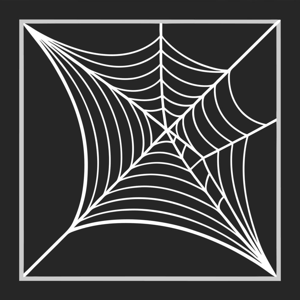 Geometric Spiderweb Illustration For Halloween vector