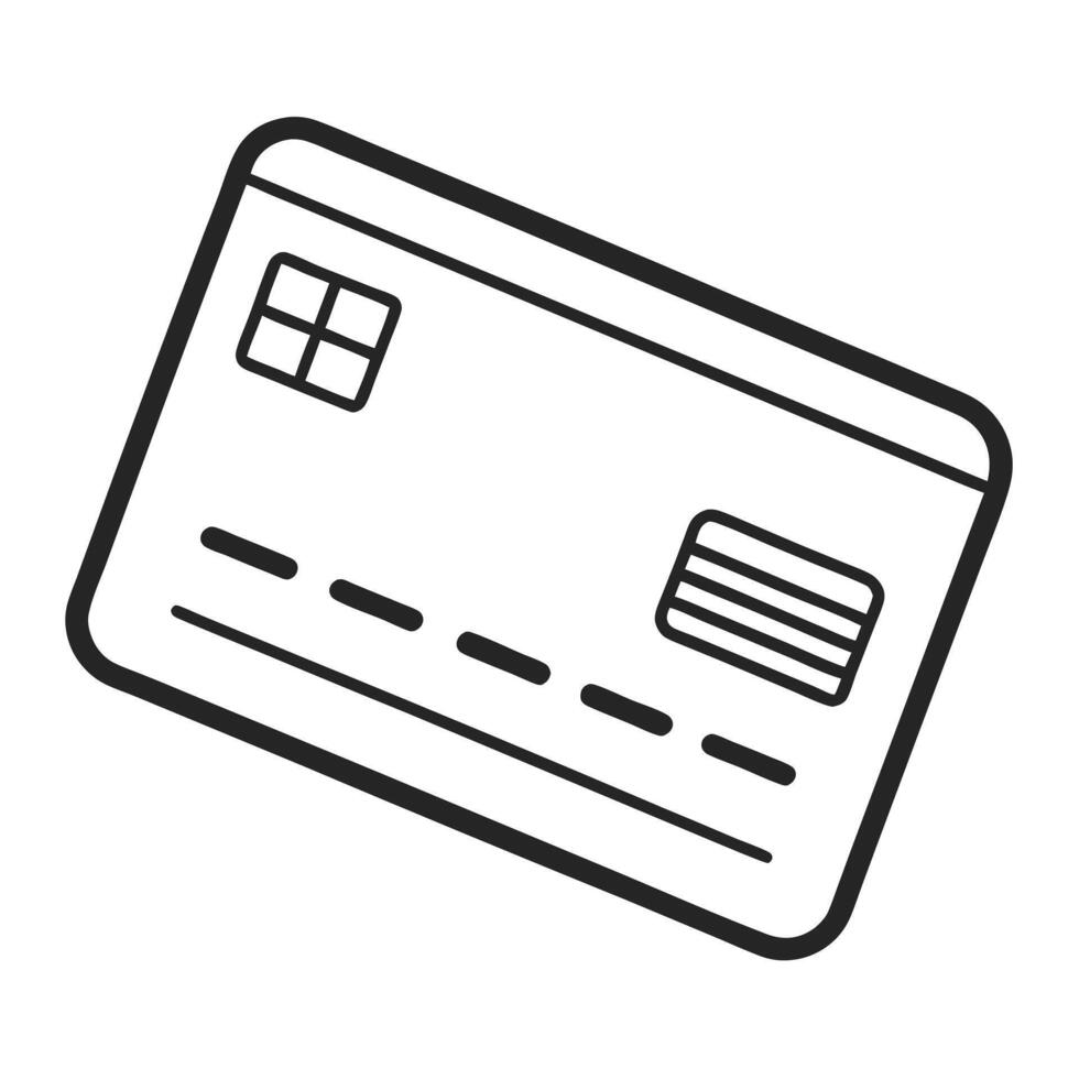 Outline Icon Of Credit Card vector