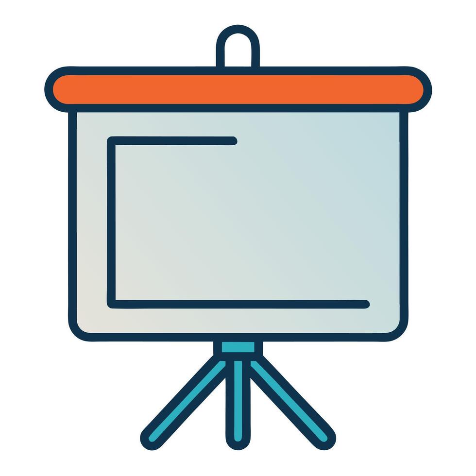 Presentation Board Illustration On White Background vector