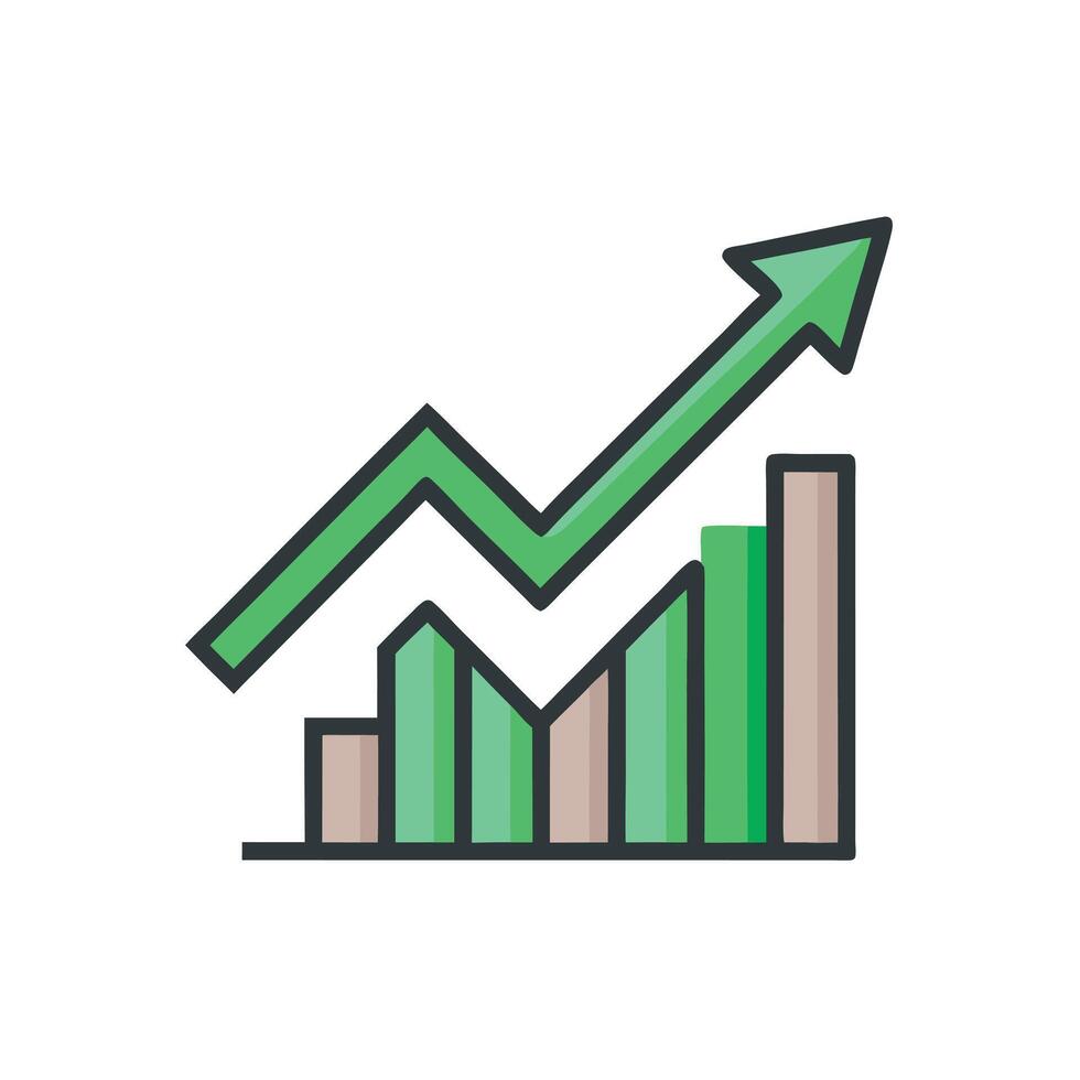 Upward Trend Line Chart Business Success vector