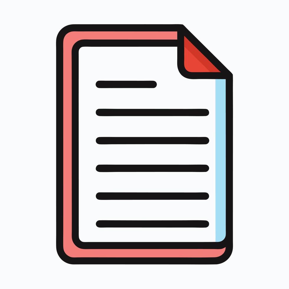 Icon Of A Document Page vector