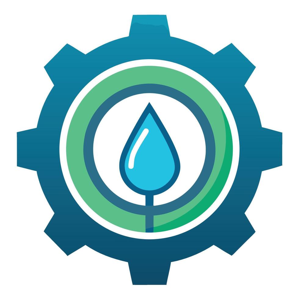 Green Energy Solution With Water Drop vector