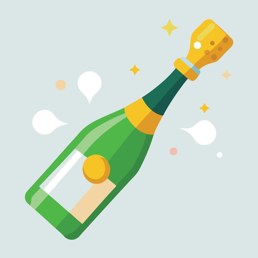 Champagne Bottle Celebration Illustration vector