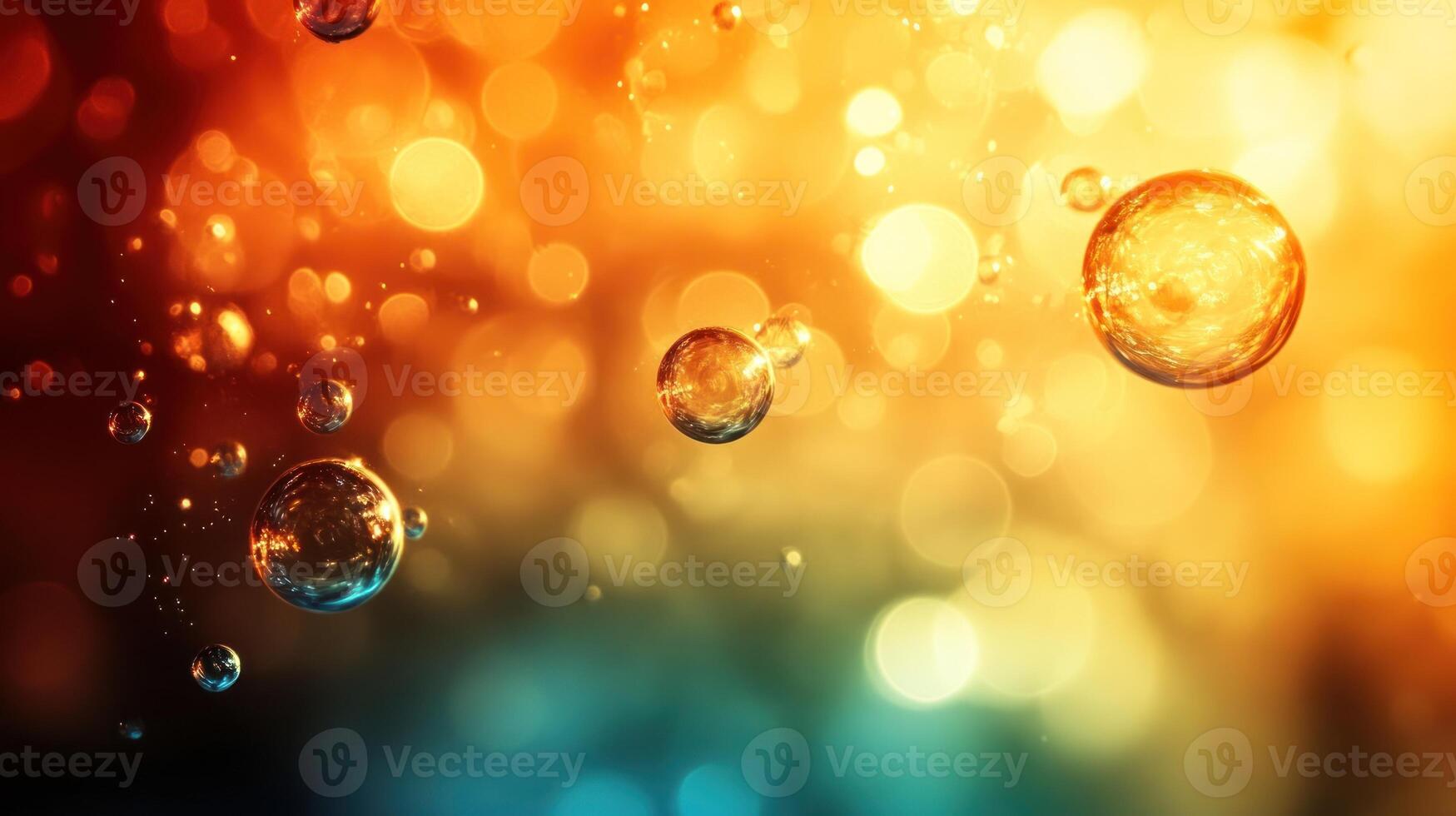 Water droplets on a colorful background photo