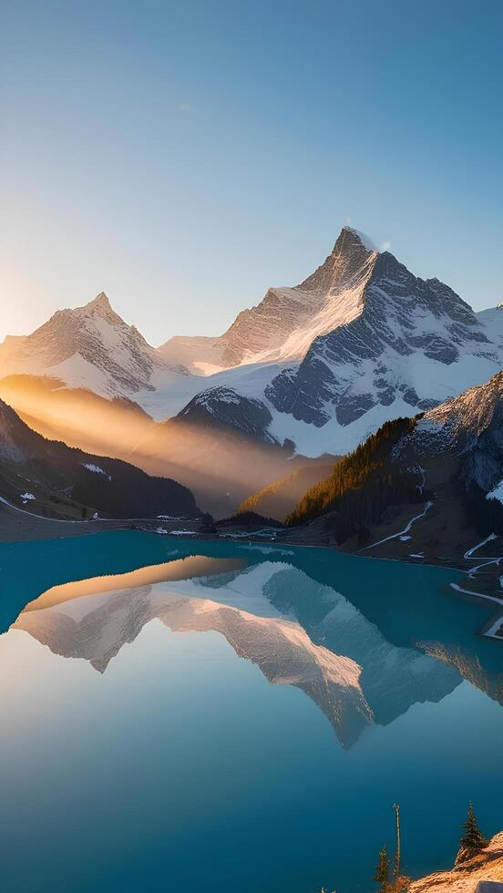 Majestic Mountain Reflection photo