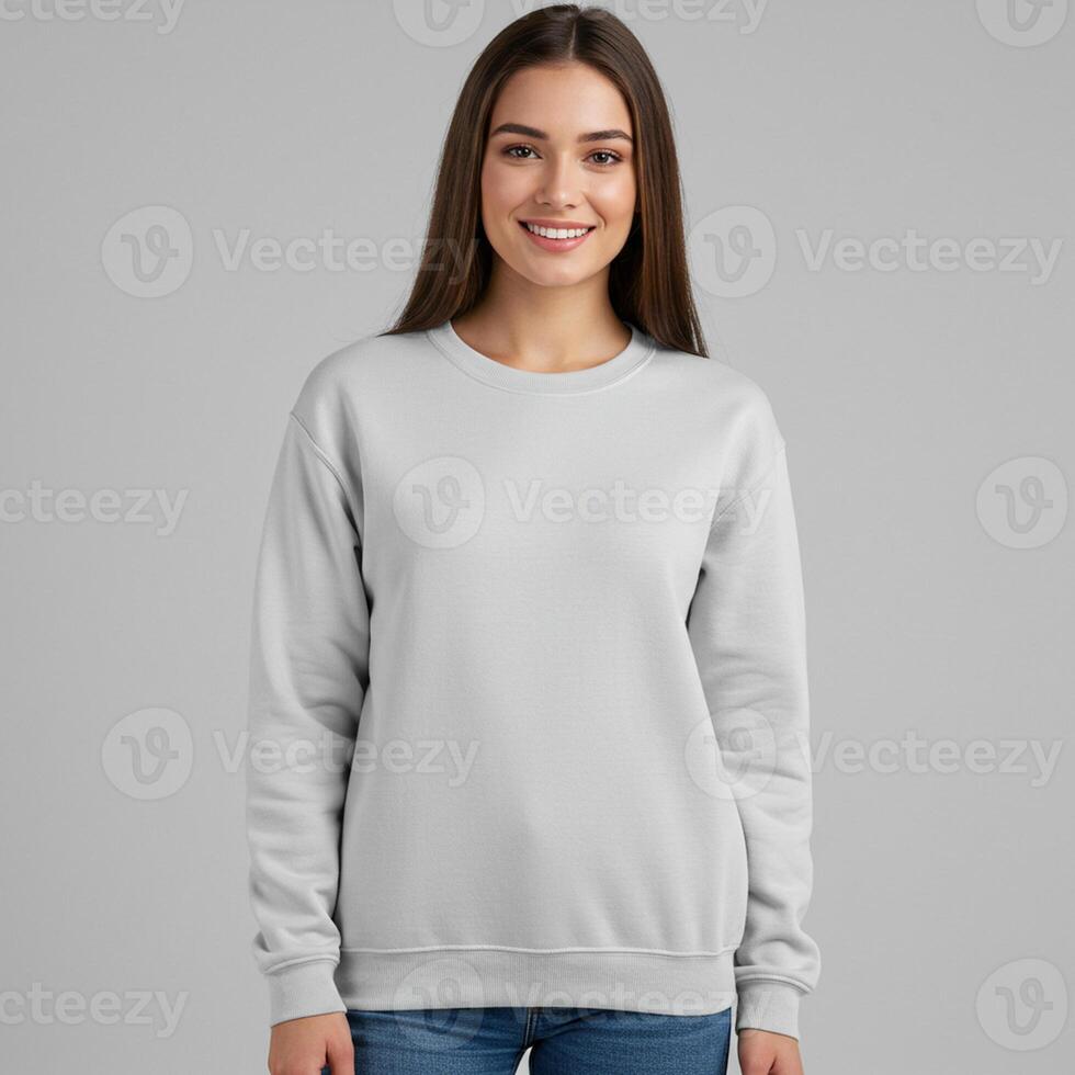 Add your signature look to this blank crewneck sweatshirt photo