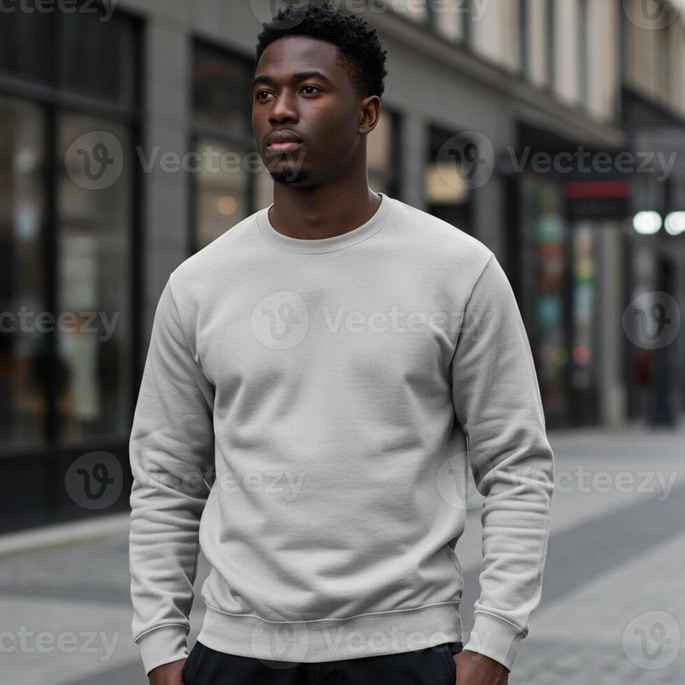 Simplistic and sleek crewneck template for designers photo