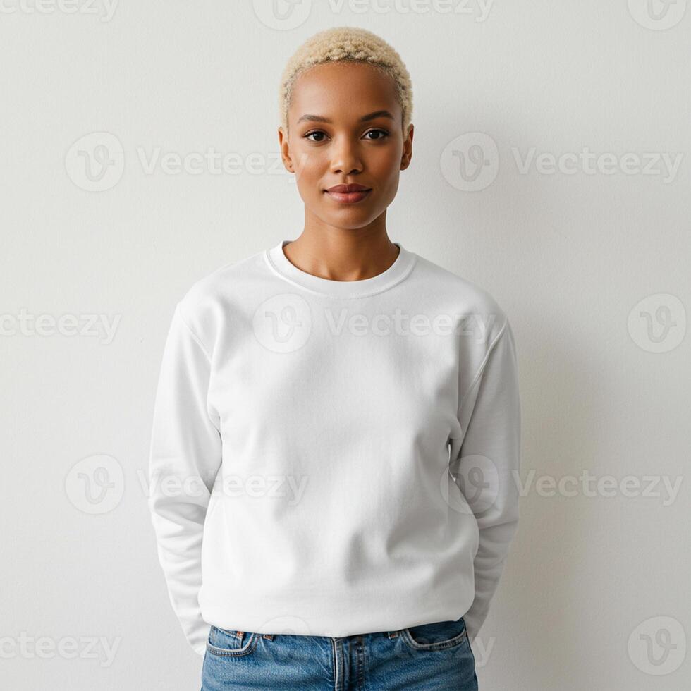 Make your design pop with this blank crewneck mockup photo