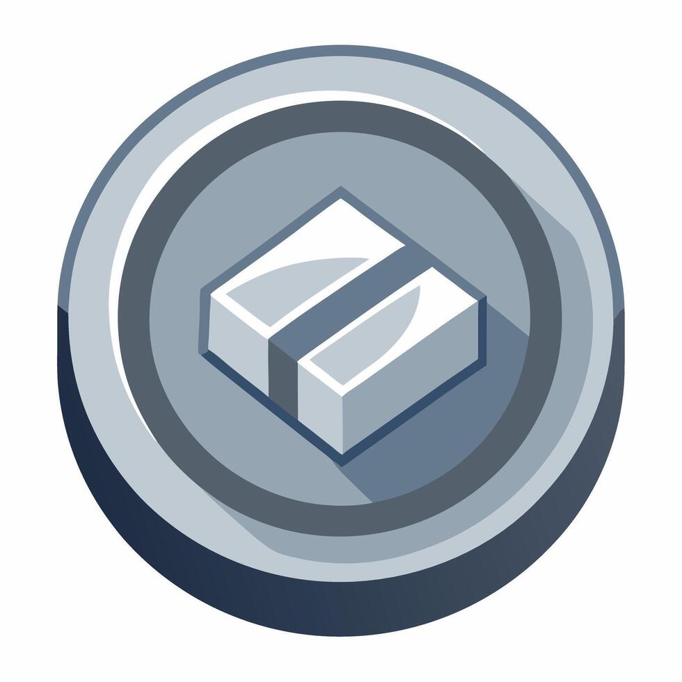 Flat Design Coin Crypto Icon vector