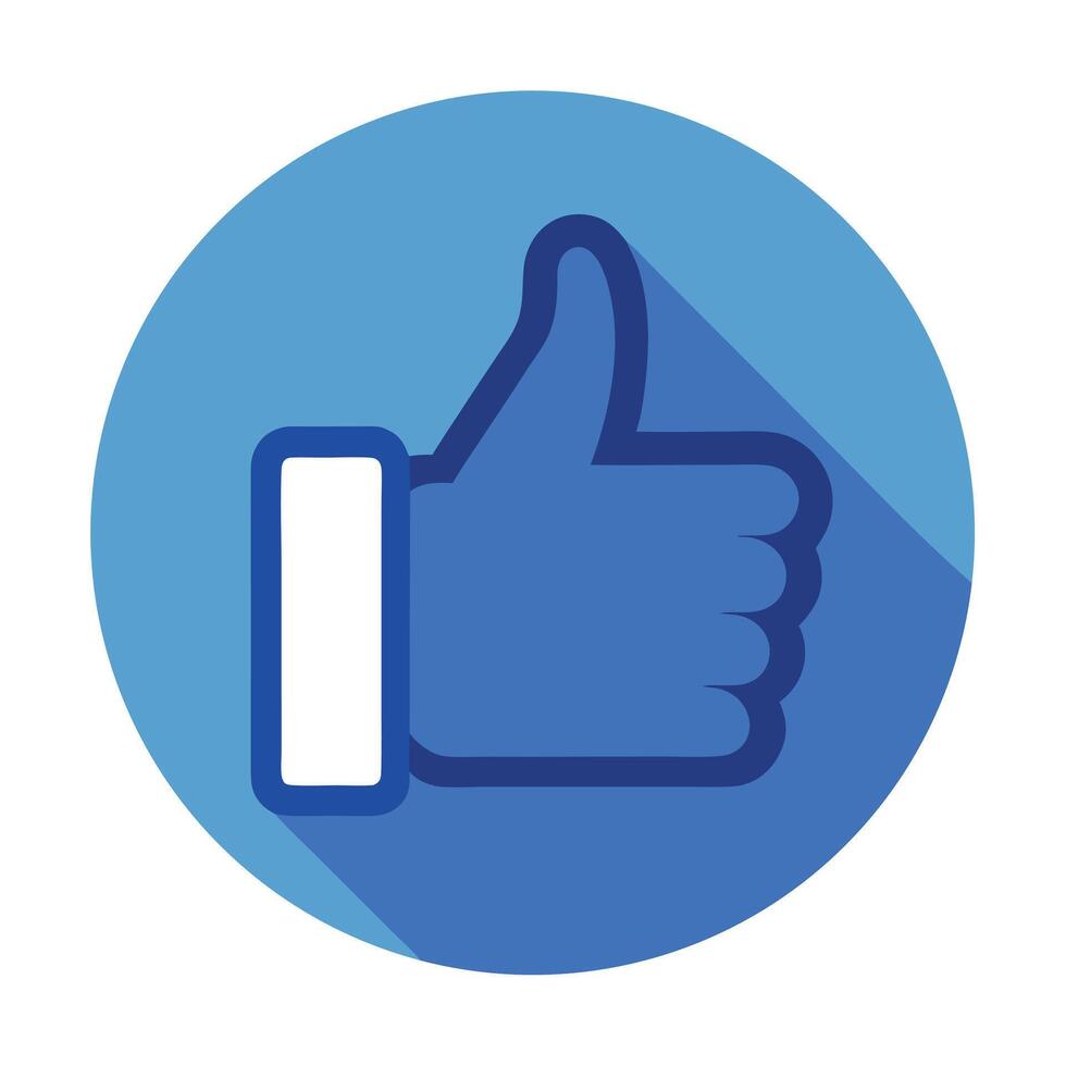 Blue Like Button Graphic Illustration vector