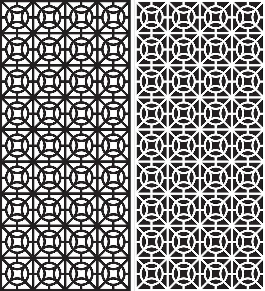 Geometric Pattern Design Panel Door vector