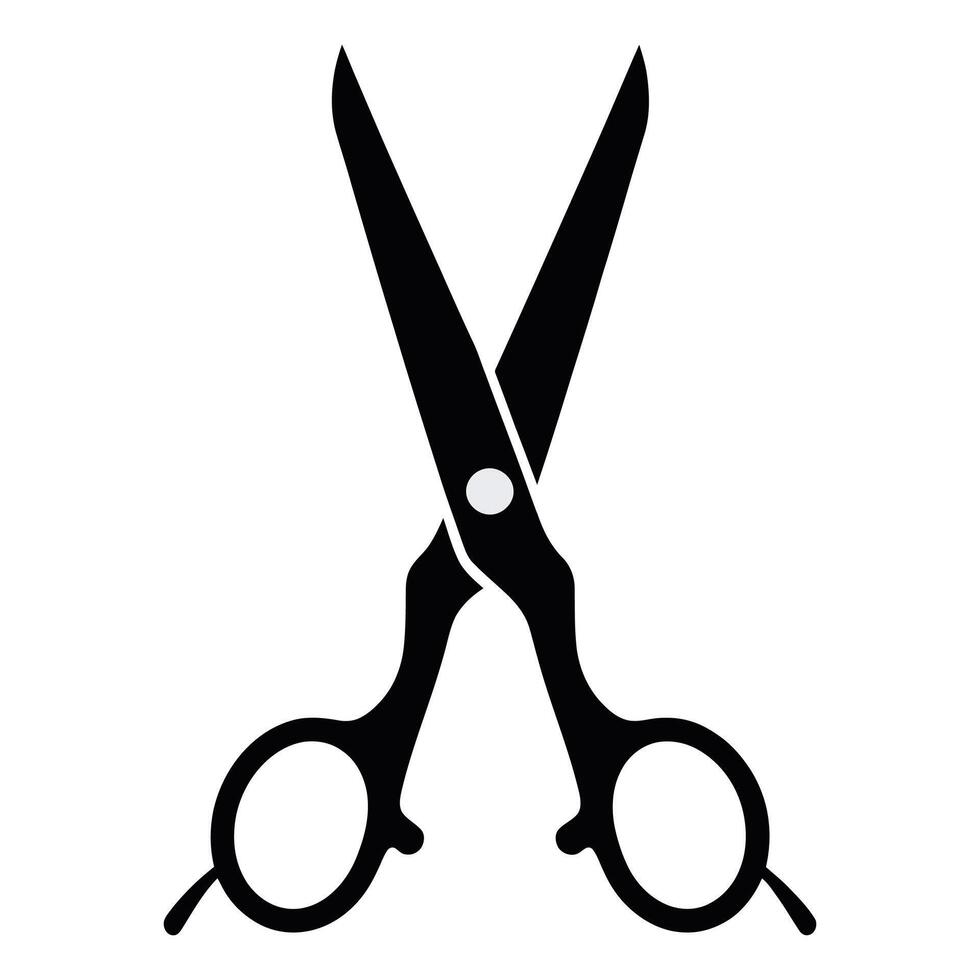 Scissors Silhouette on White Background. vector