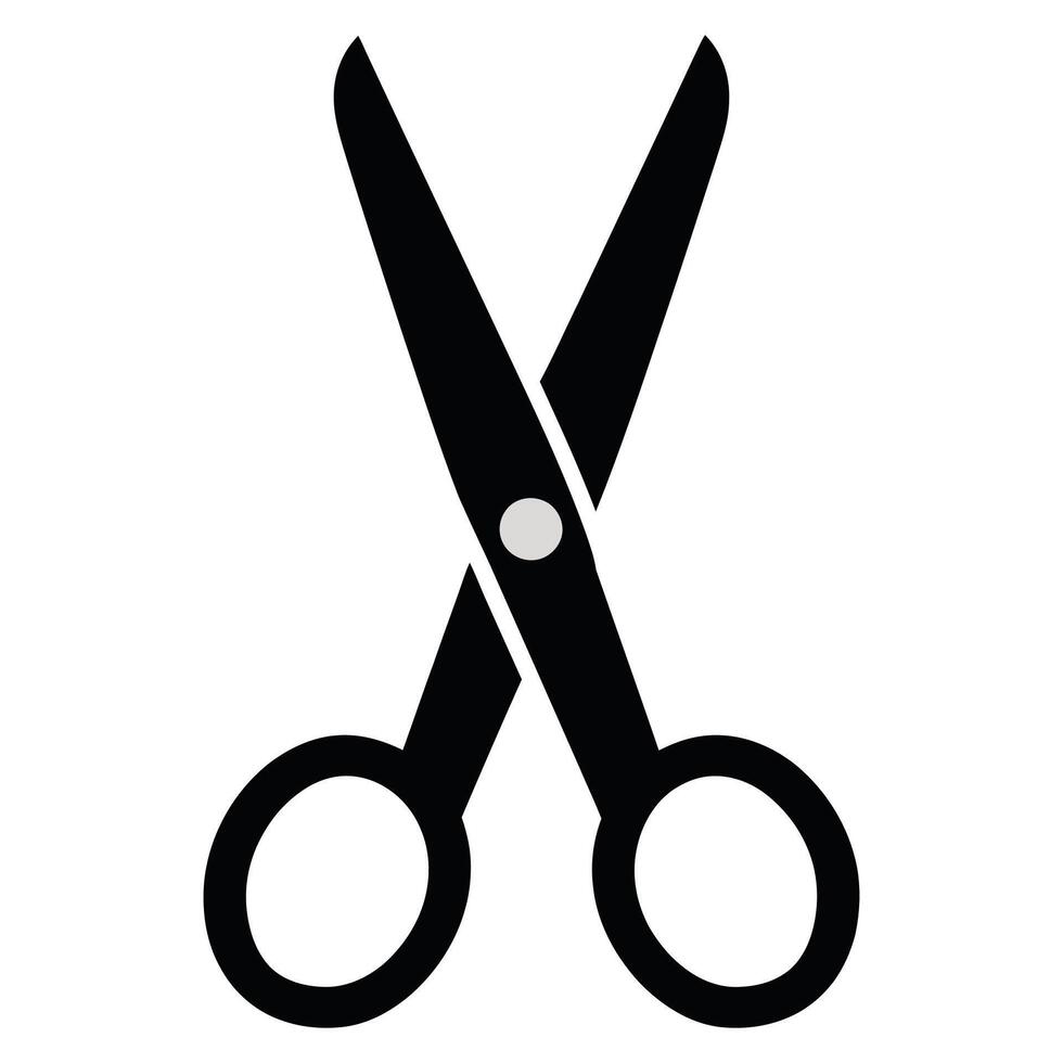 Open Scissors Clipart in Minimalist Style. vector