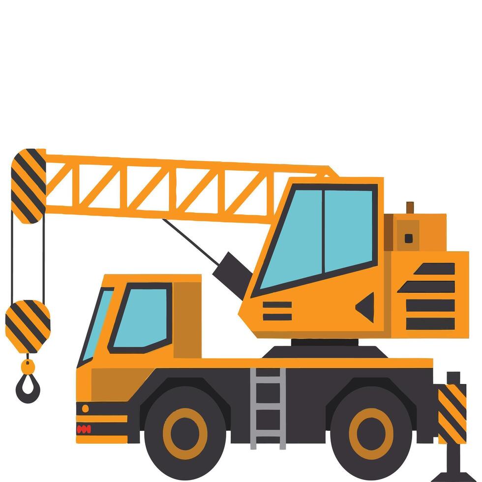 Construction crane illustration vector