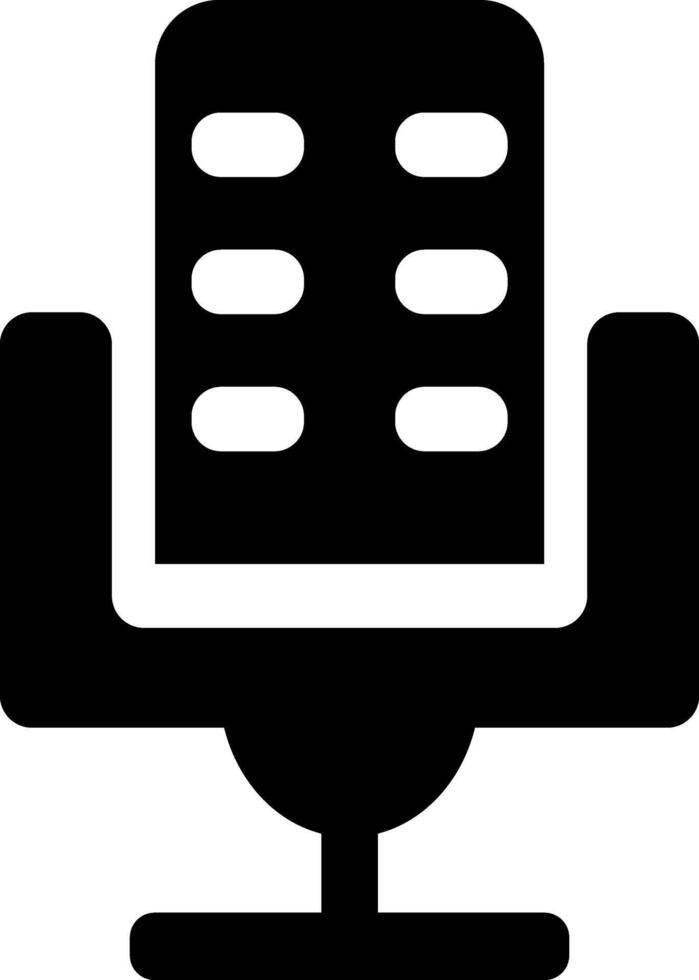 Rounded Filled Office Chair Icon vector