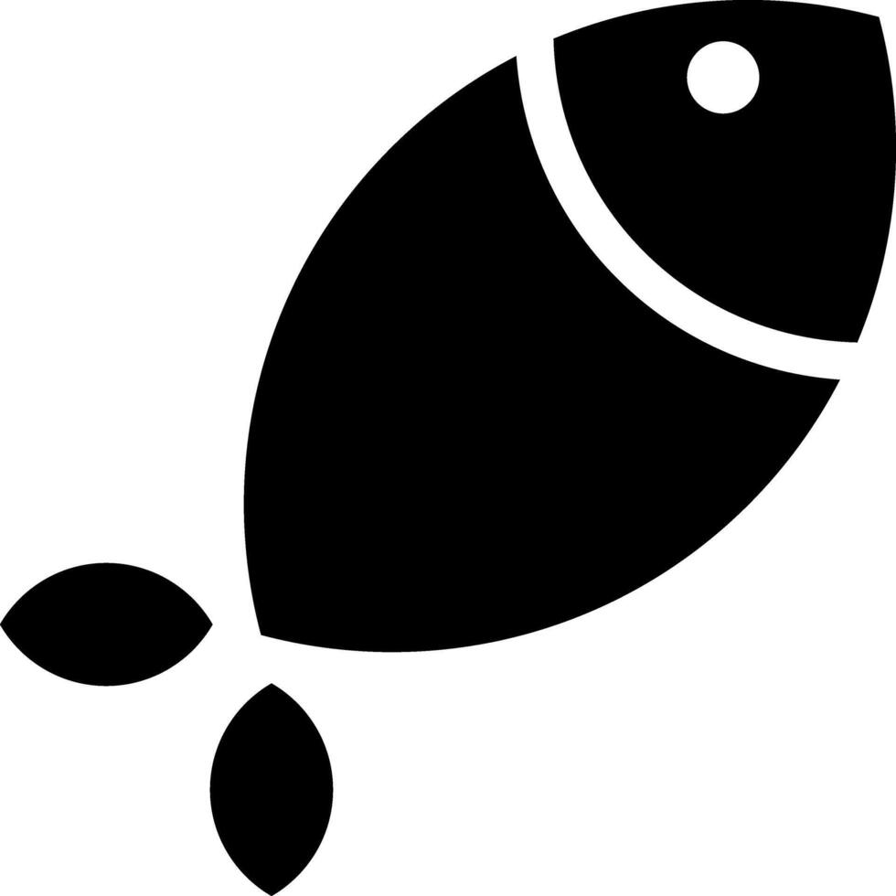 Rounded Filled Fish Icon vector