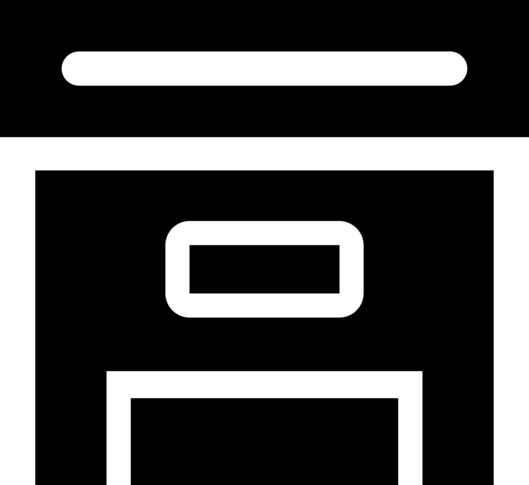 Rounded Filled Box Icon vector