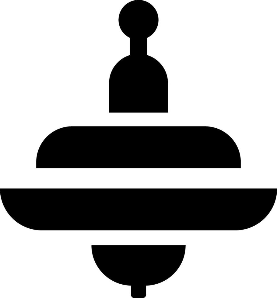 Rounded Filled Spinning Top Icon vector