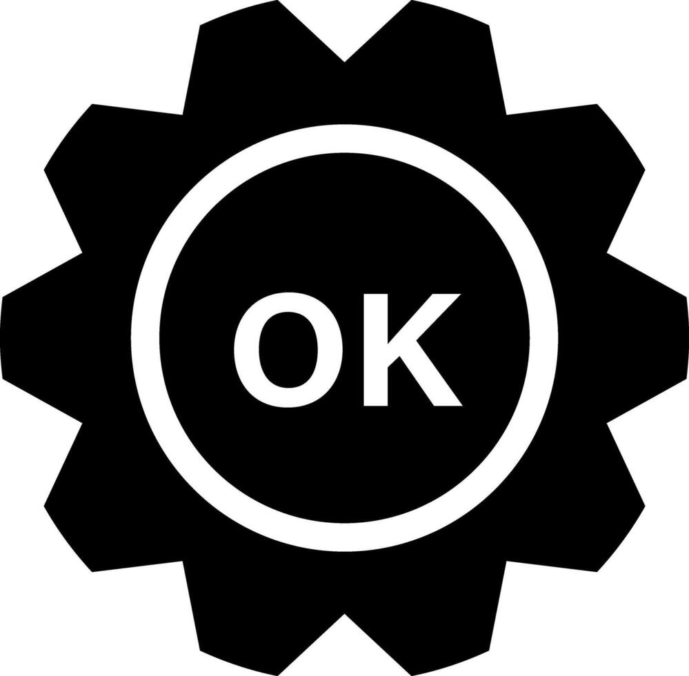 Rounded Filled Ok Icon vector