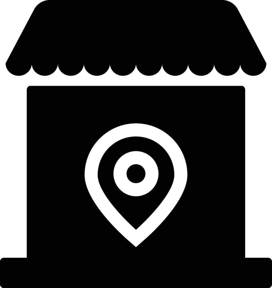 Rounded Filled Location Icon vector