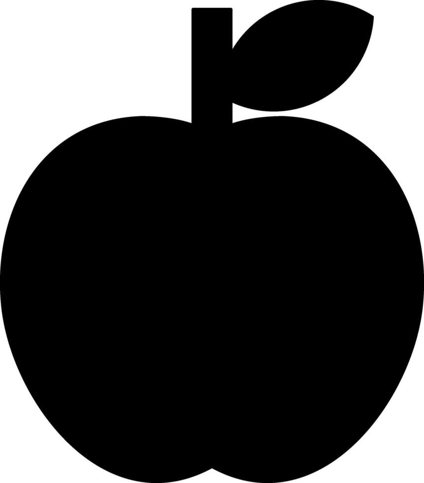 Rounded Filled Apple Icon vector