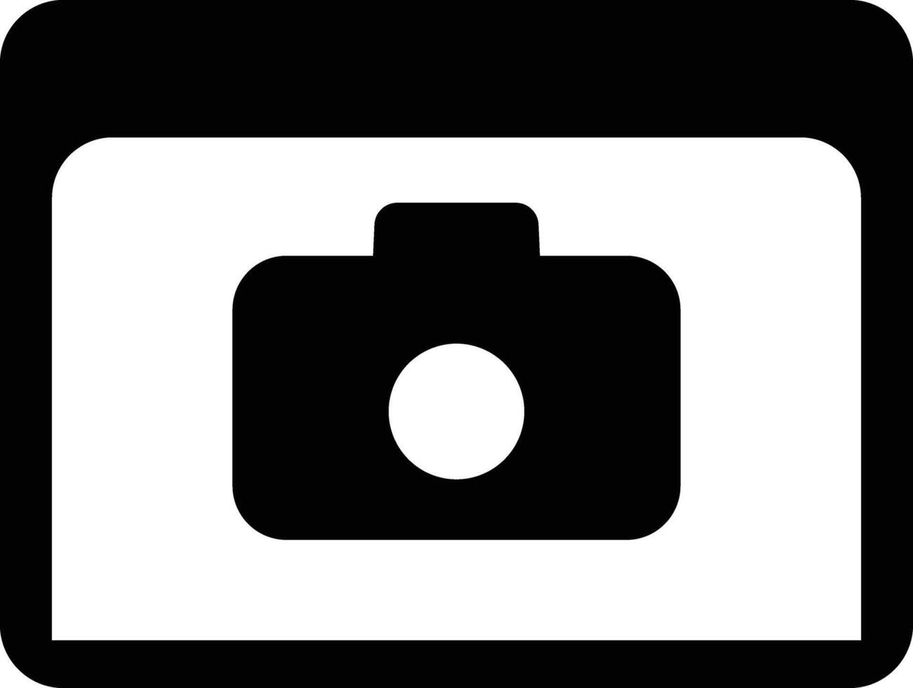 Rounded Filled Camera photography icon vector
