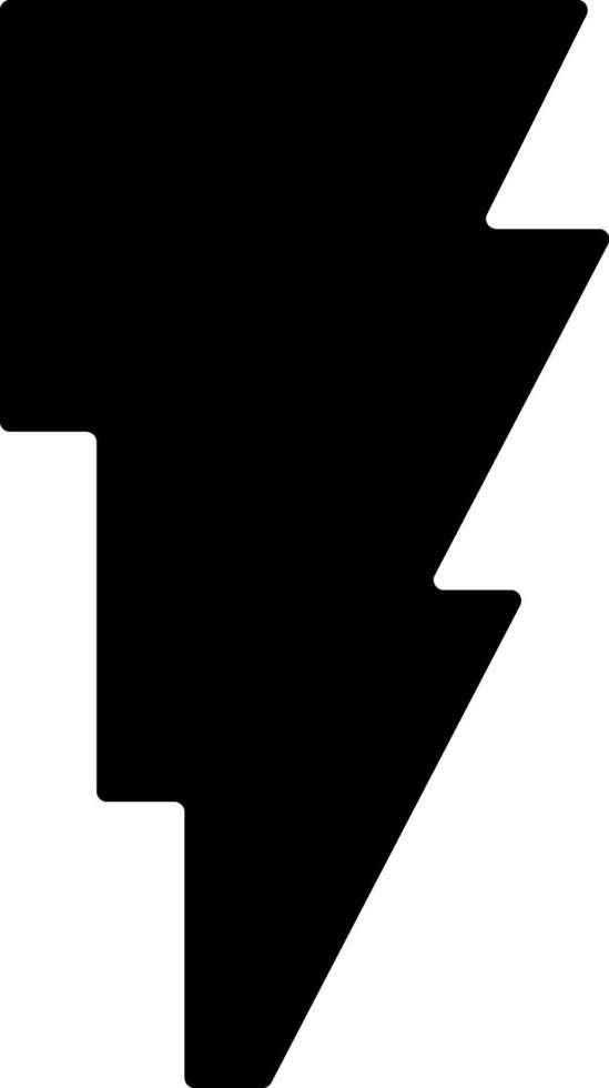 Rounded Filled Flash Icon vector