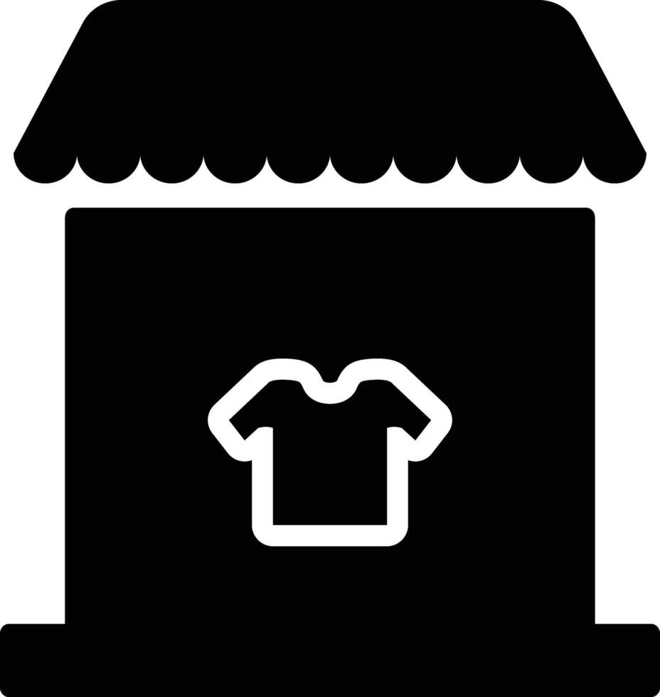 Rounded Filled Clothing Store Icon vector
