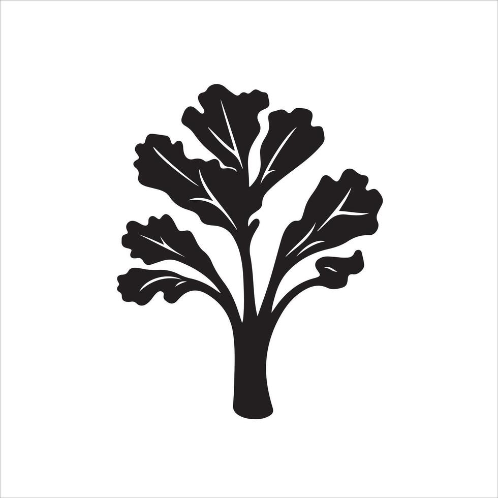 Black and white illustration of a tree vector