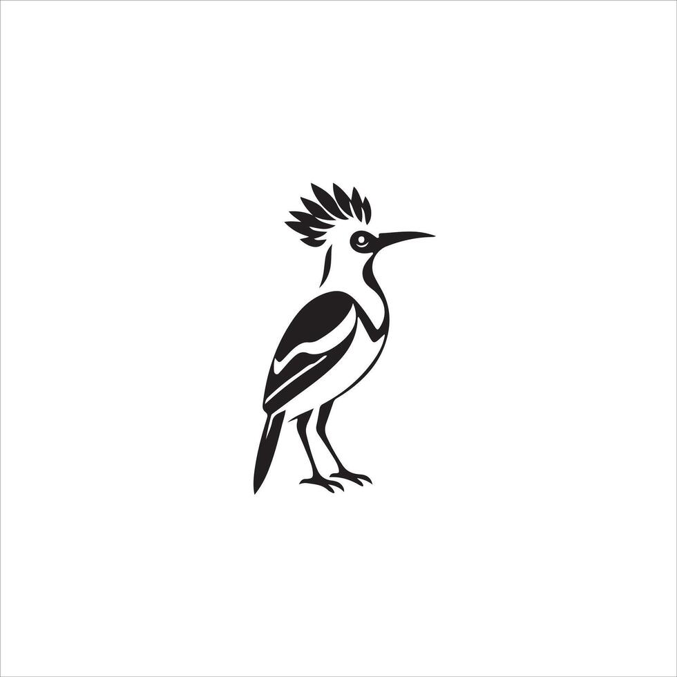 A bird with a mohawk on its head vector