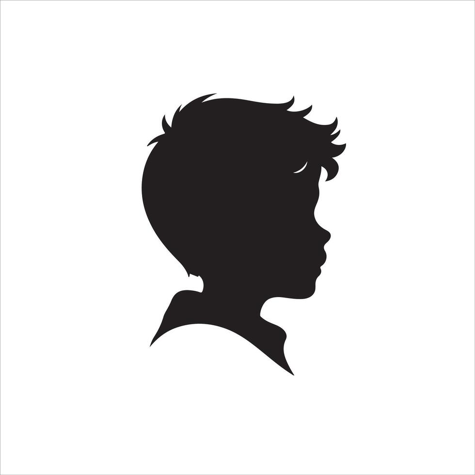 A silhouette of a child's head vector
