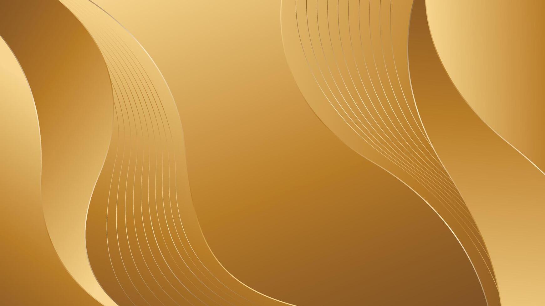 Abstract gold wave background vector