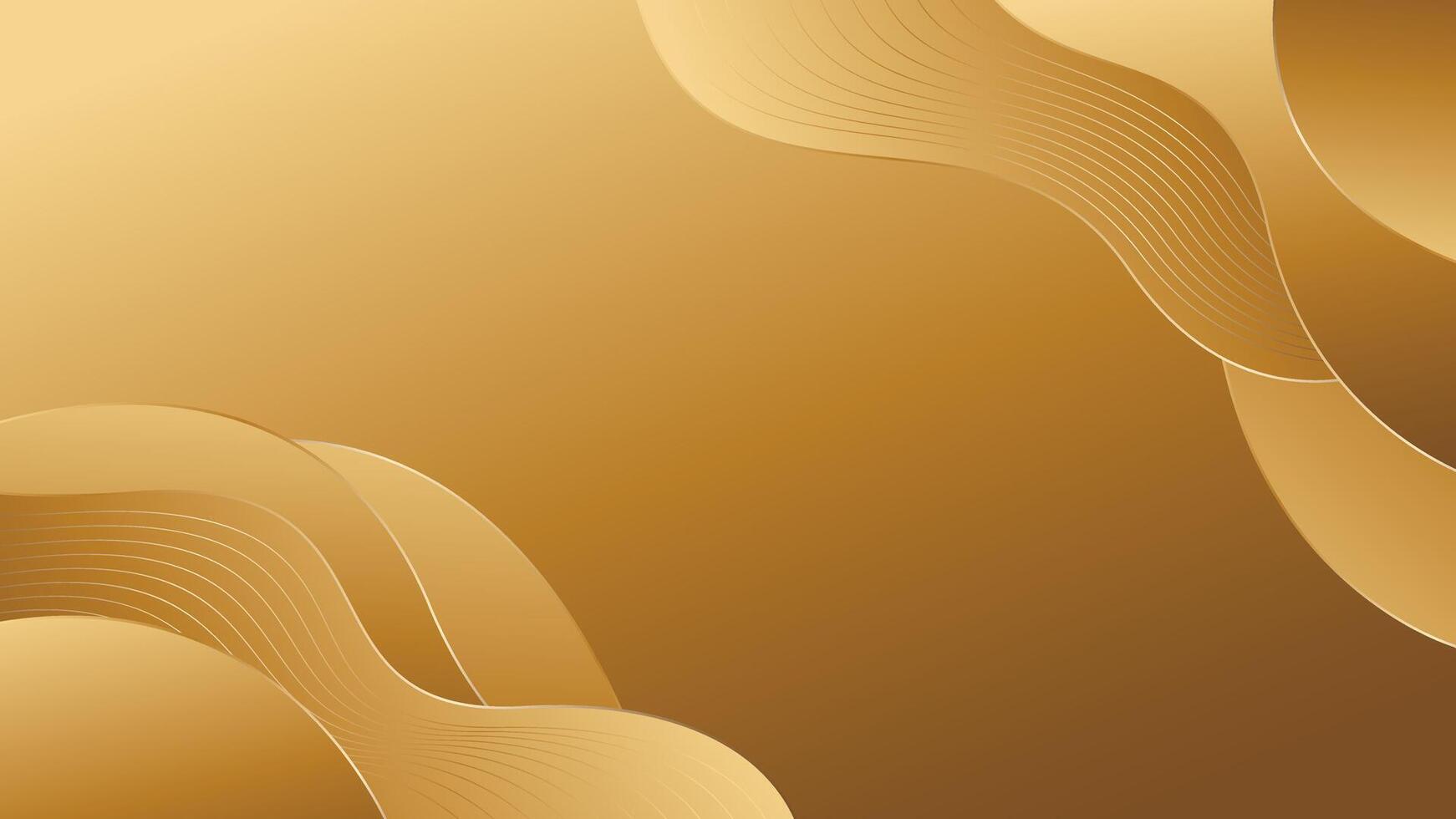 Elegant Luxury Gold Abstract Wave Background for Premium Design vector