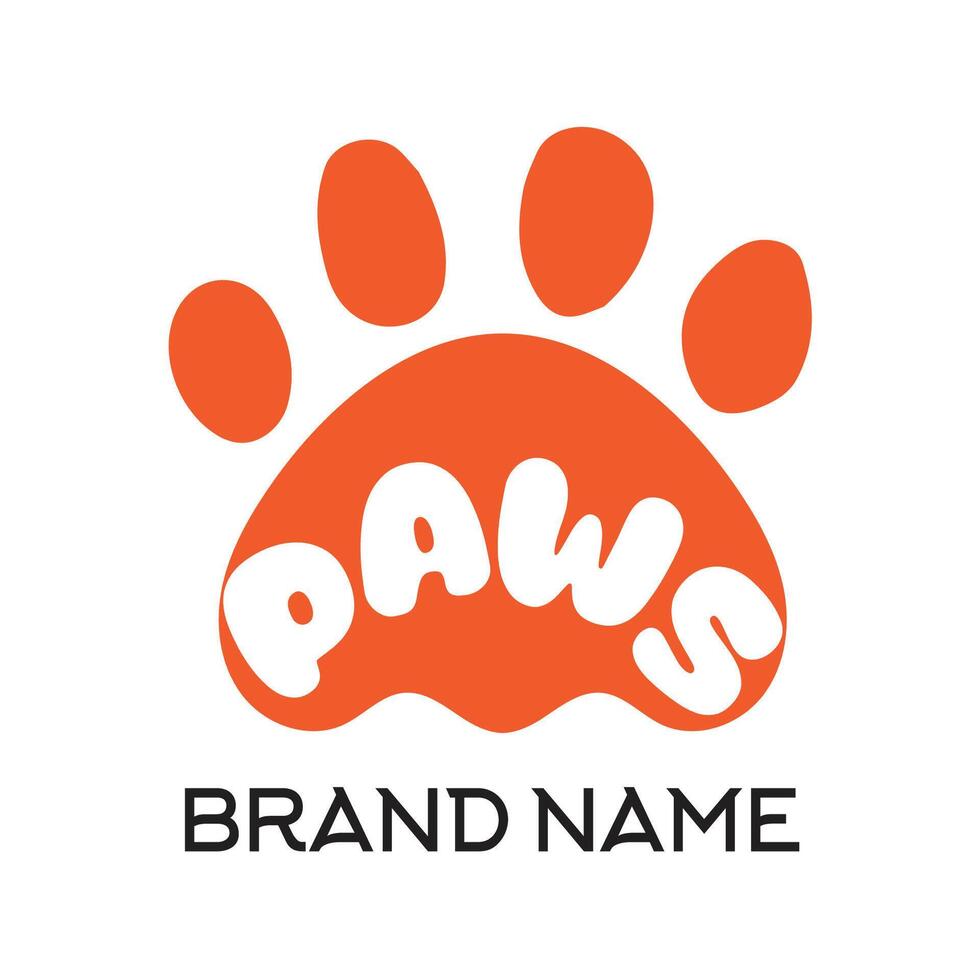 Playful Paws Logo Design vector