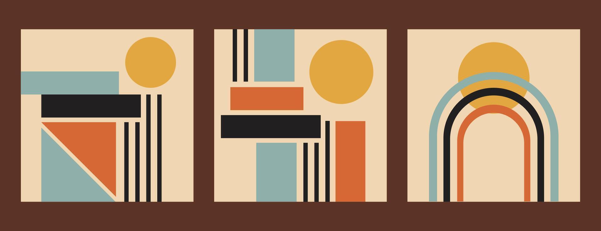 Abstract Bauhaus Collection vector