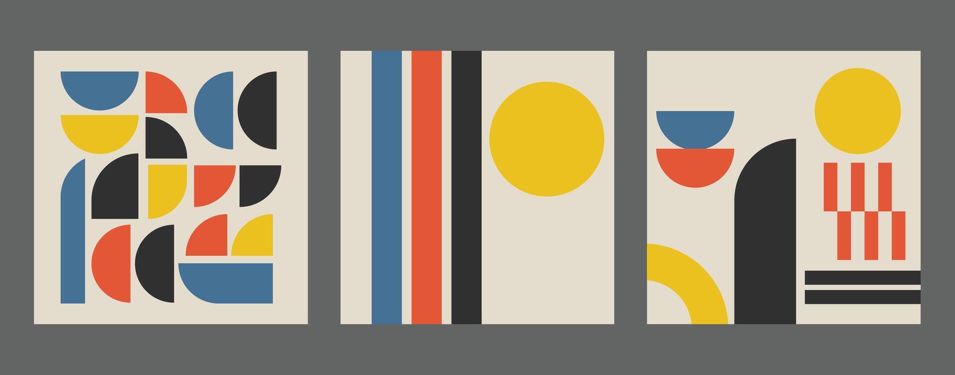 Vintage Bauhaus Set vector