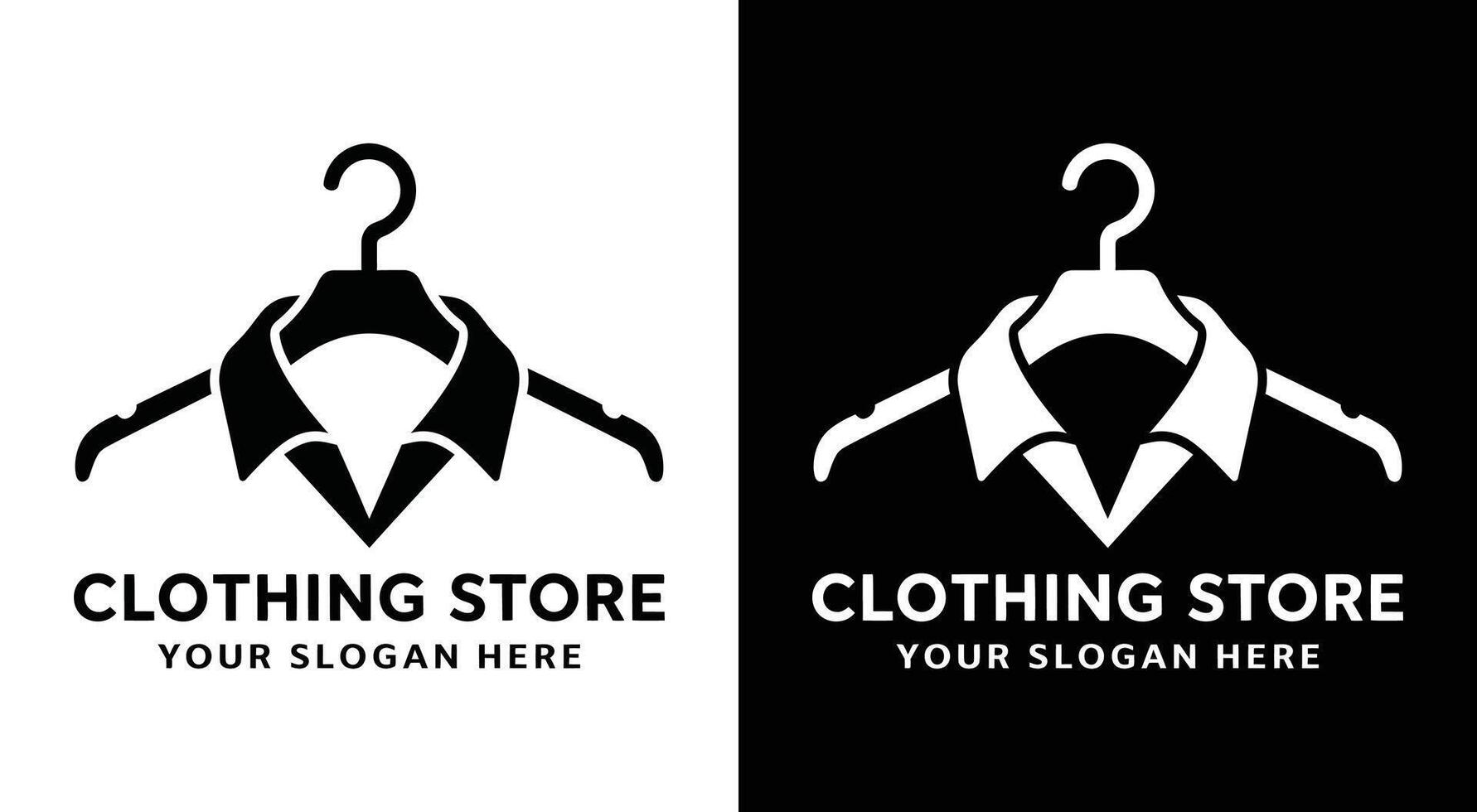 Clothing Brand Logo Bold Black Hanger Shirt for Fashion Apparel vector