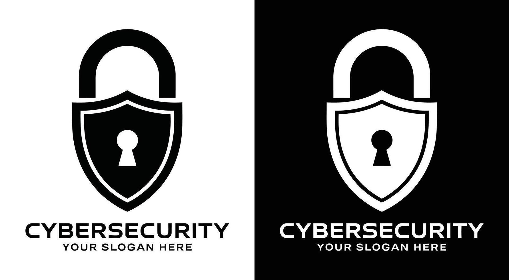 Locksmith Logo Bold Black Key Padlock for Security Services vector