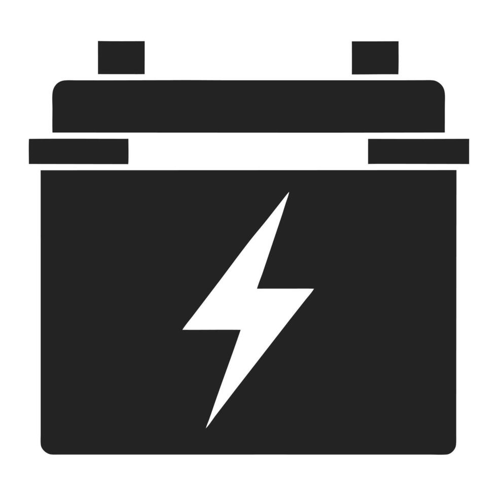 Car Battery Icon Automotive Power Source Vehicle Electrical Energy vector