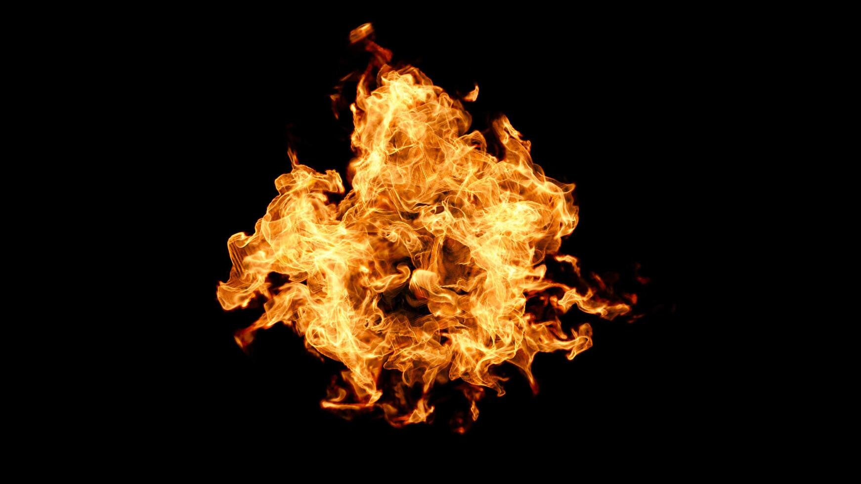 Fire on background. Overlay perfect for compositing into your shots. Simply drop it in and change its blending mode to screen or add. 3D Illustration photo