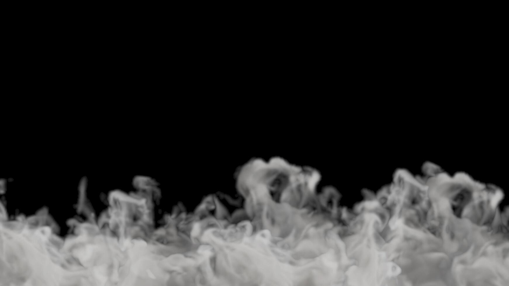 Realistic dry ice smoke clouds fog overlay. 3D render photo