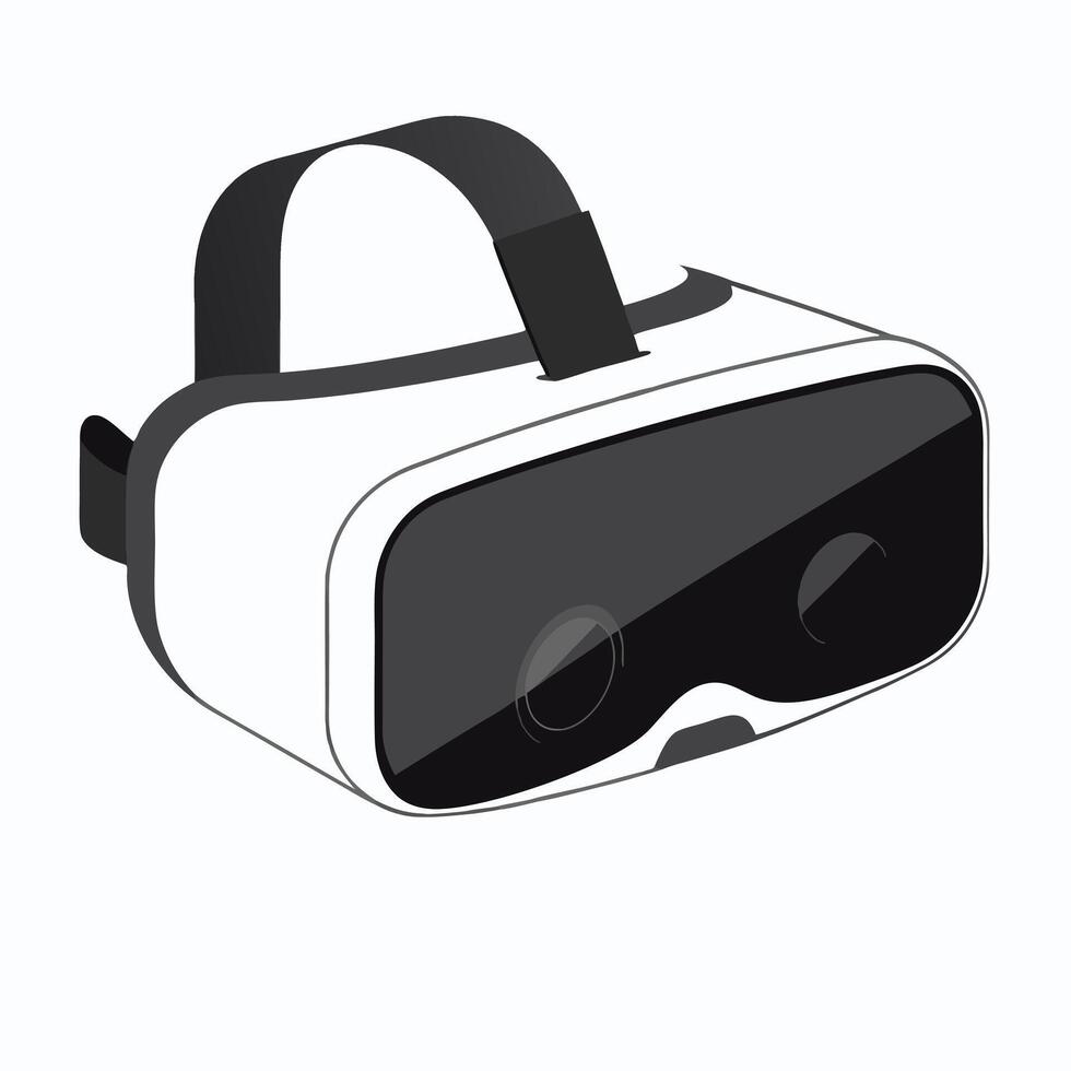 Isometric Virtual Reality Headset Illustration On White Background vector